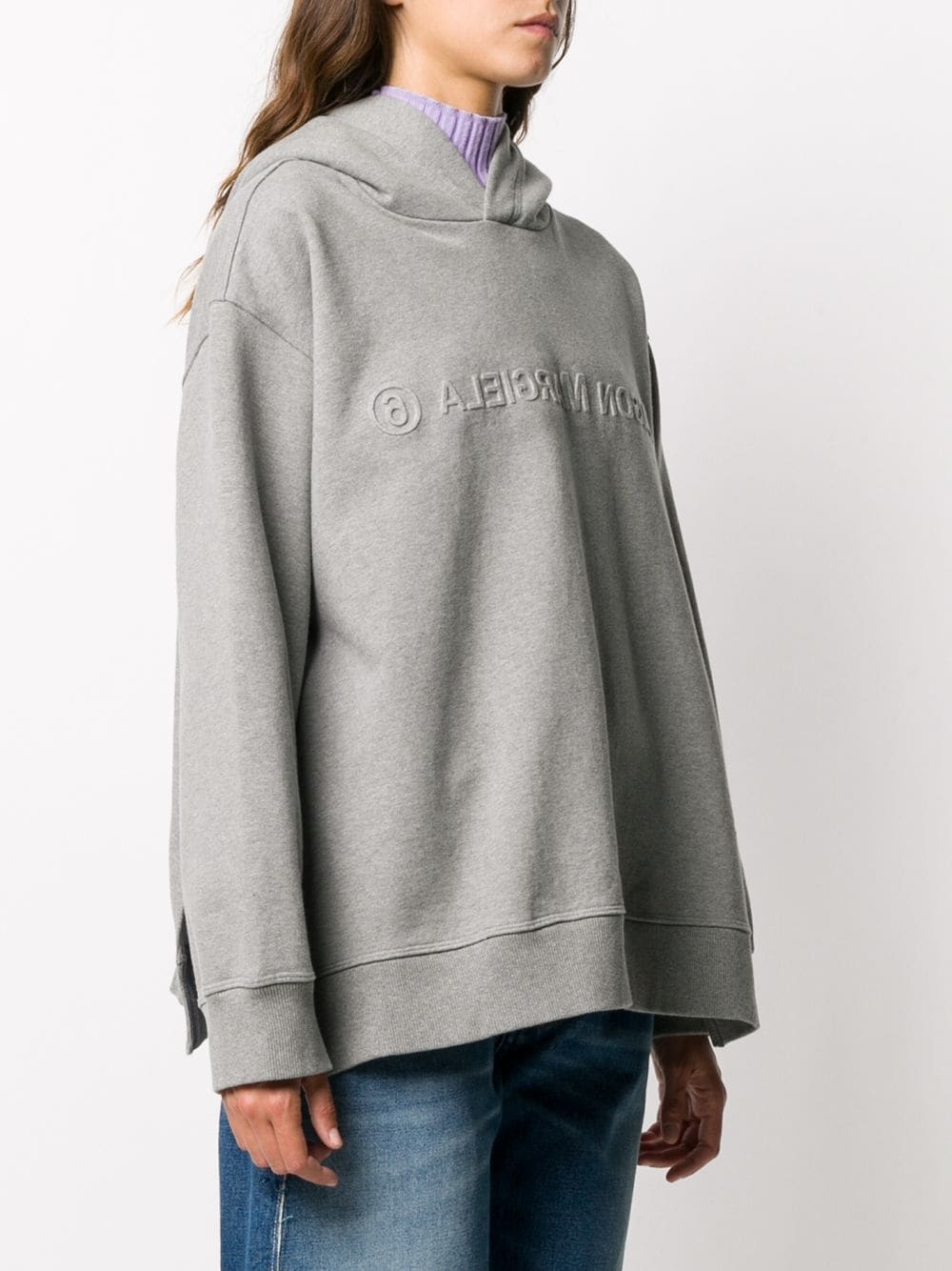 embossed logo hoodie sweatshirt - 3