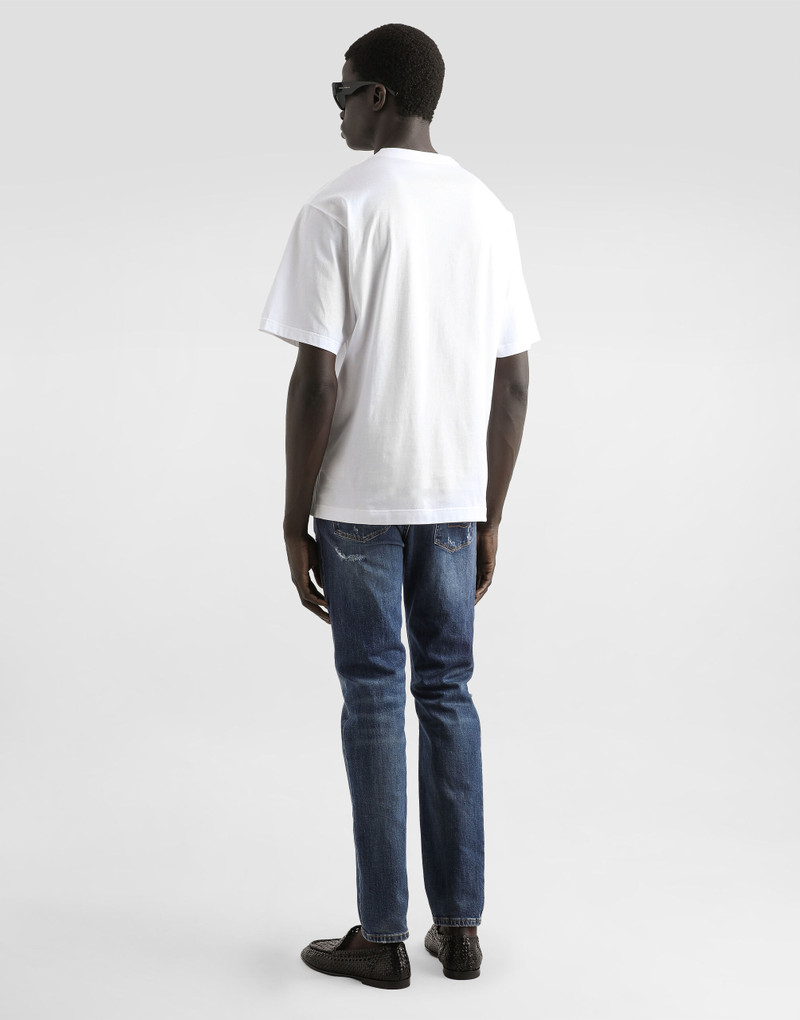 Cotton T-shirt with Italian Holiday print 3