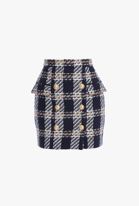 EXCLUSIVE - Short double-breasted tweed skirt - 1