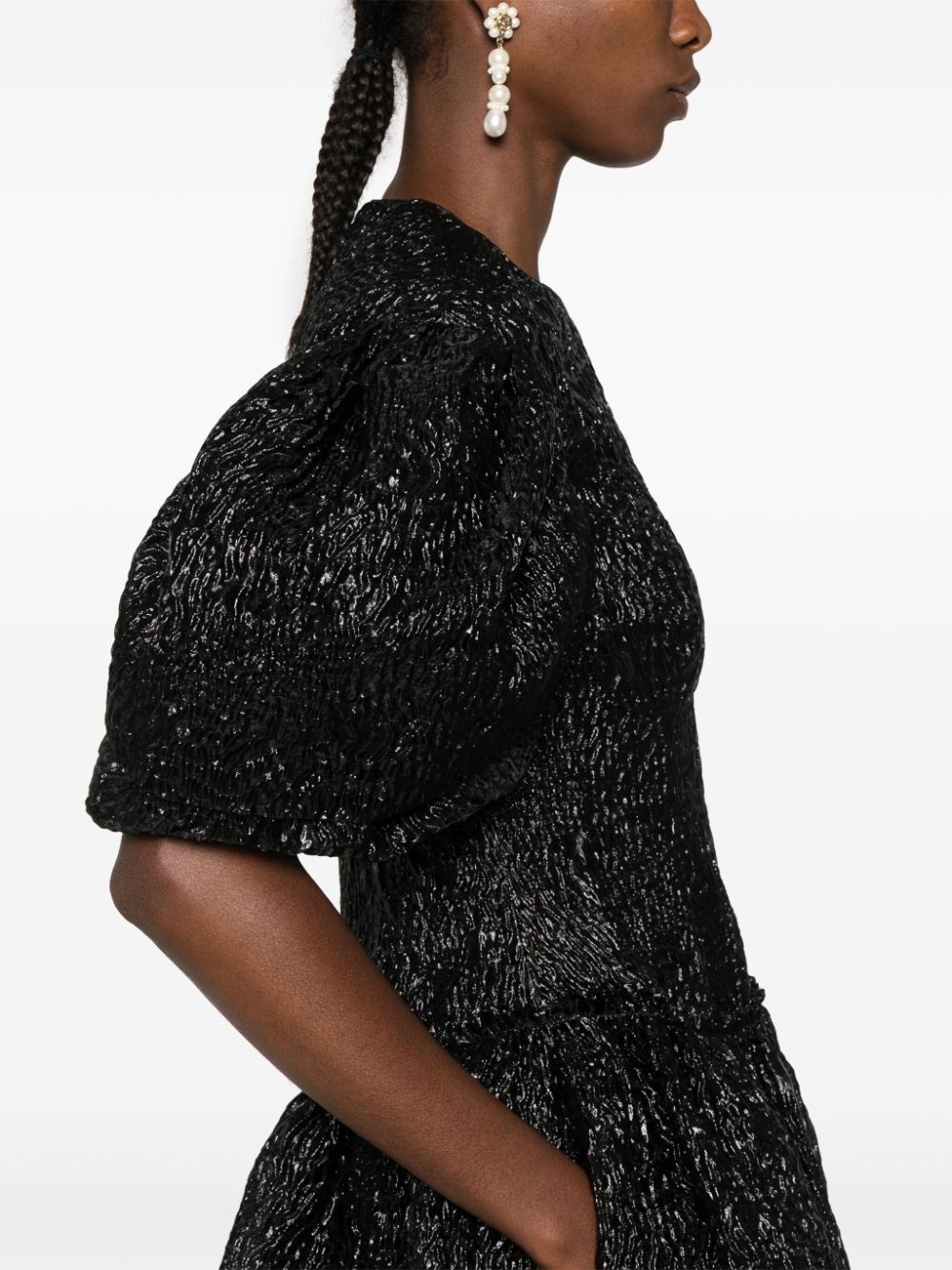 crinkled midi dress - 5