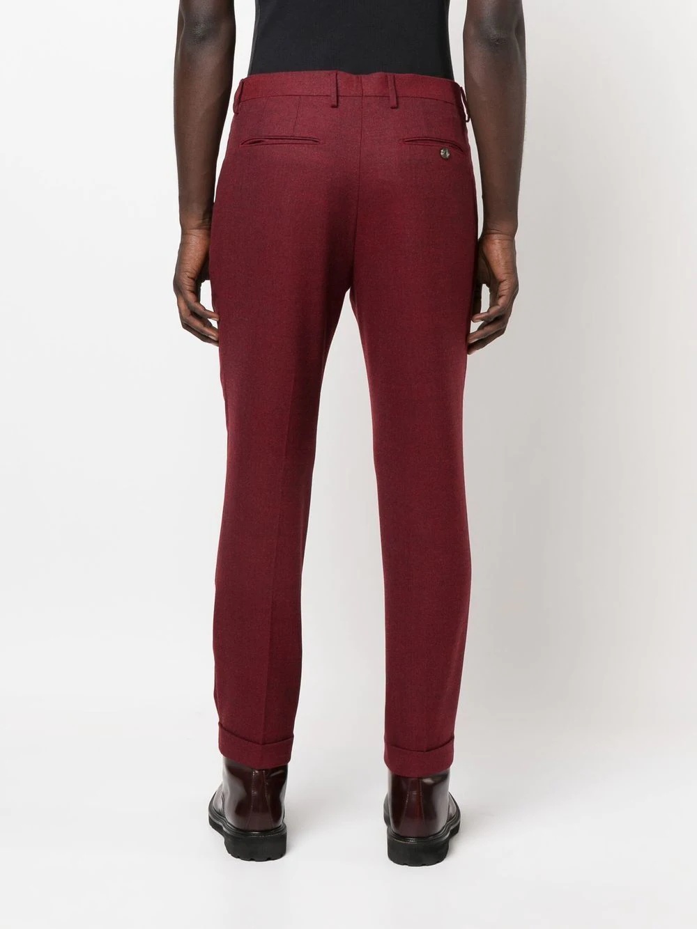 pleated wool-blend trousers - 3