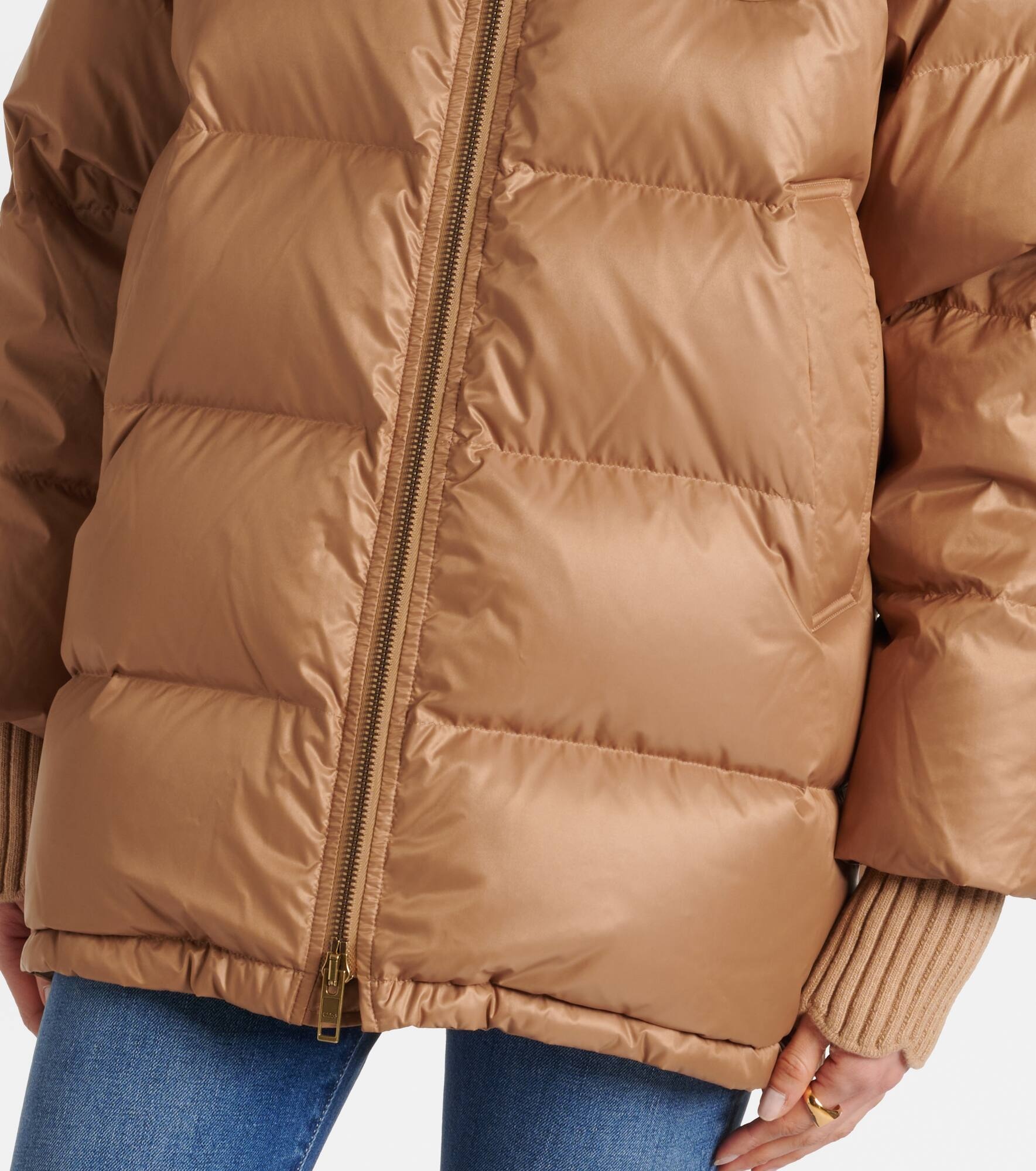 Oversized quilted down jacket - 7