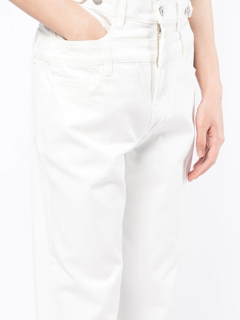 layered high-waisted jeans - 5