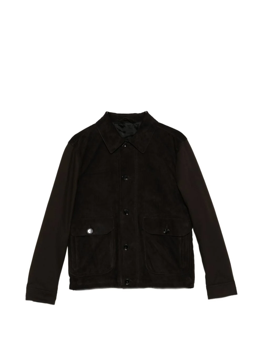 COLLARED LEATHER JACKET - 1