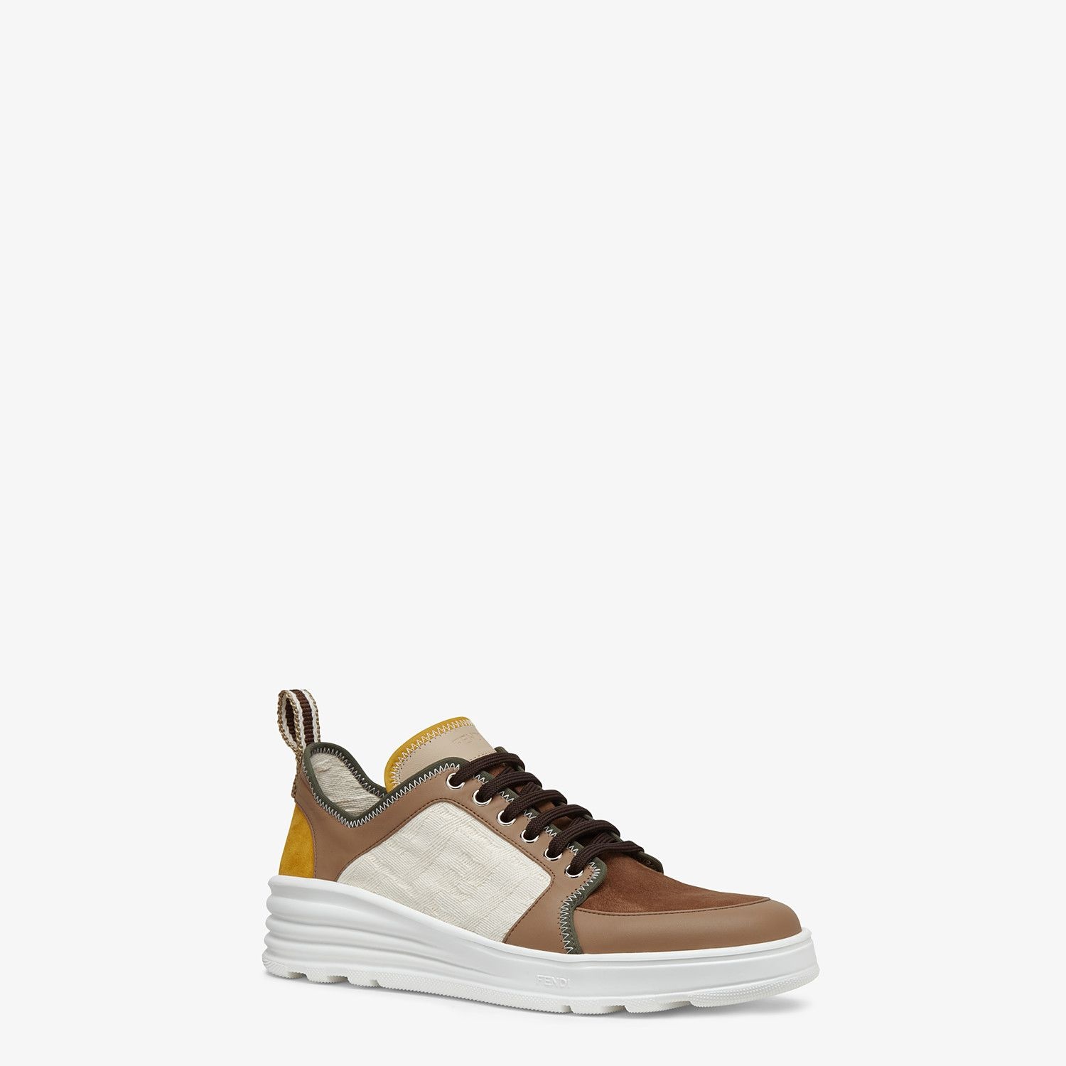 Multicolor leather and suede low-tops - 2