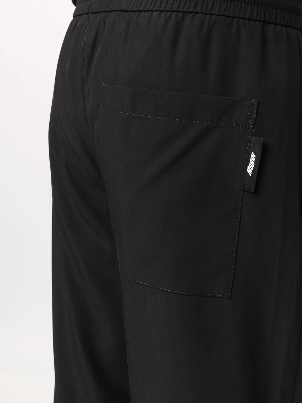 elasticated-waist straight trousers - 5