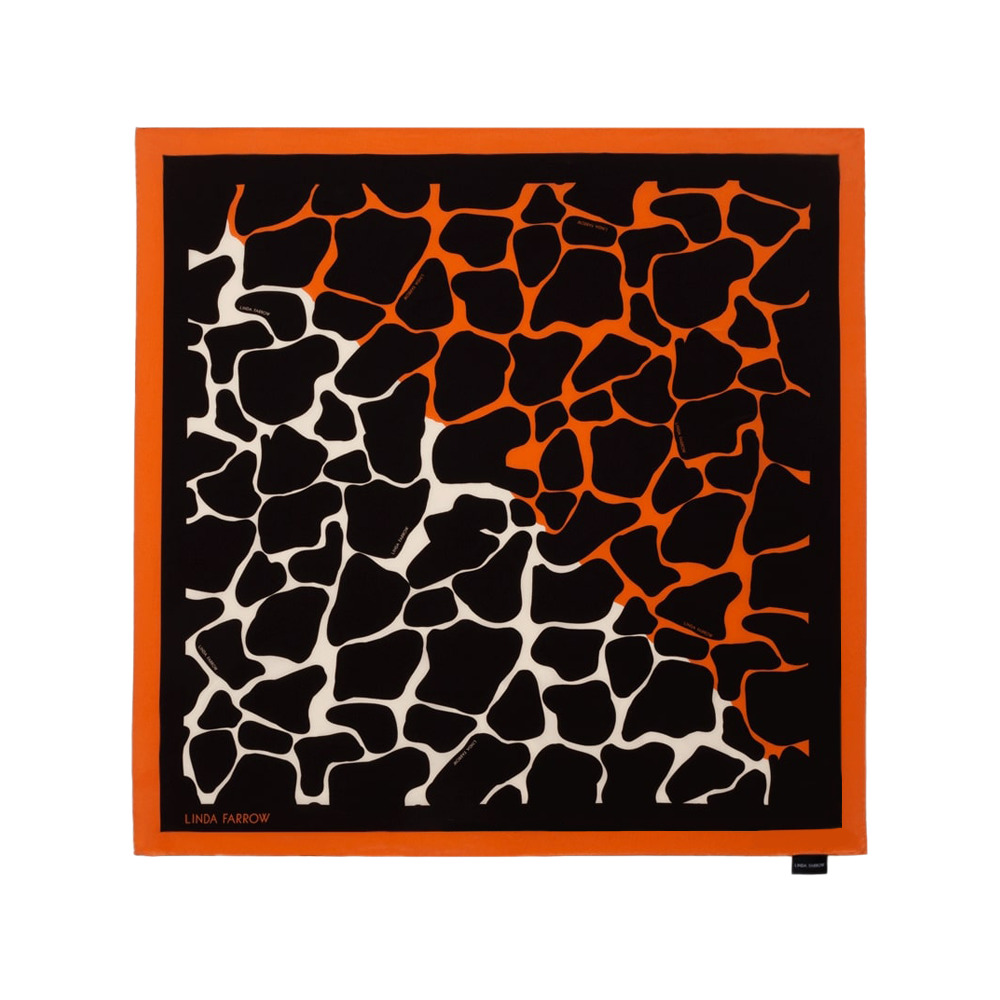 ORANGE ANIMAL PRINT SCARF 90CM - 1