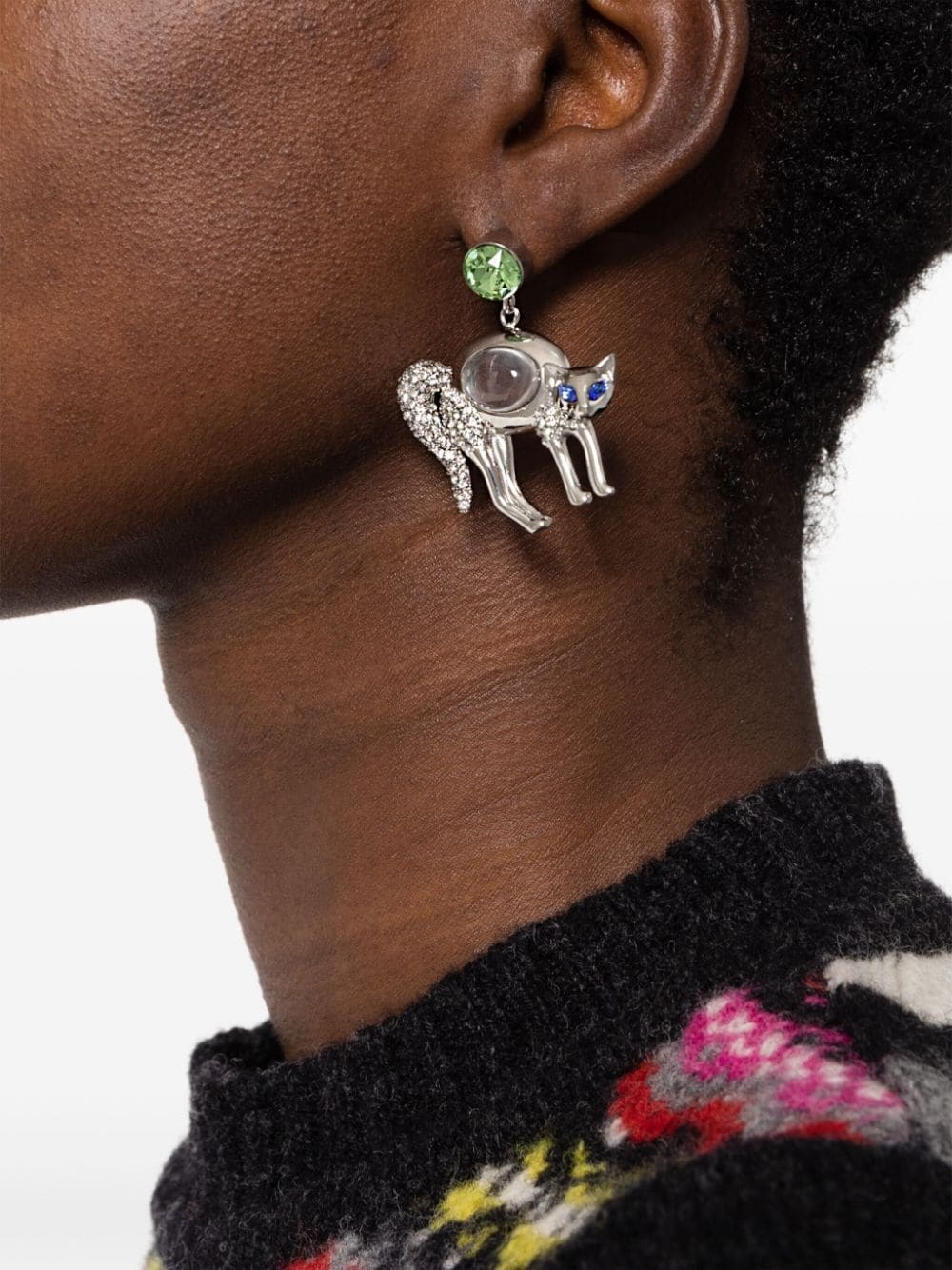 cat-shaped earrings - 2