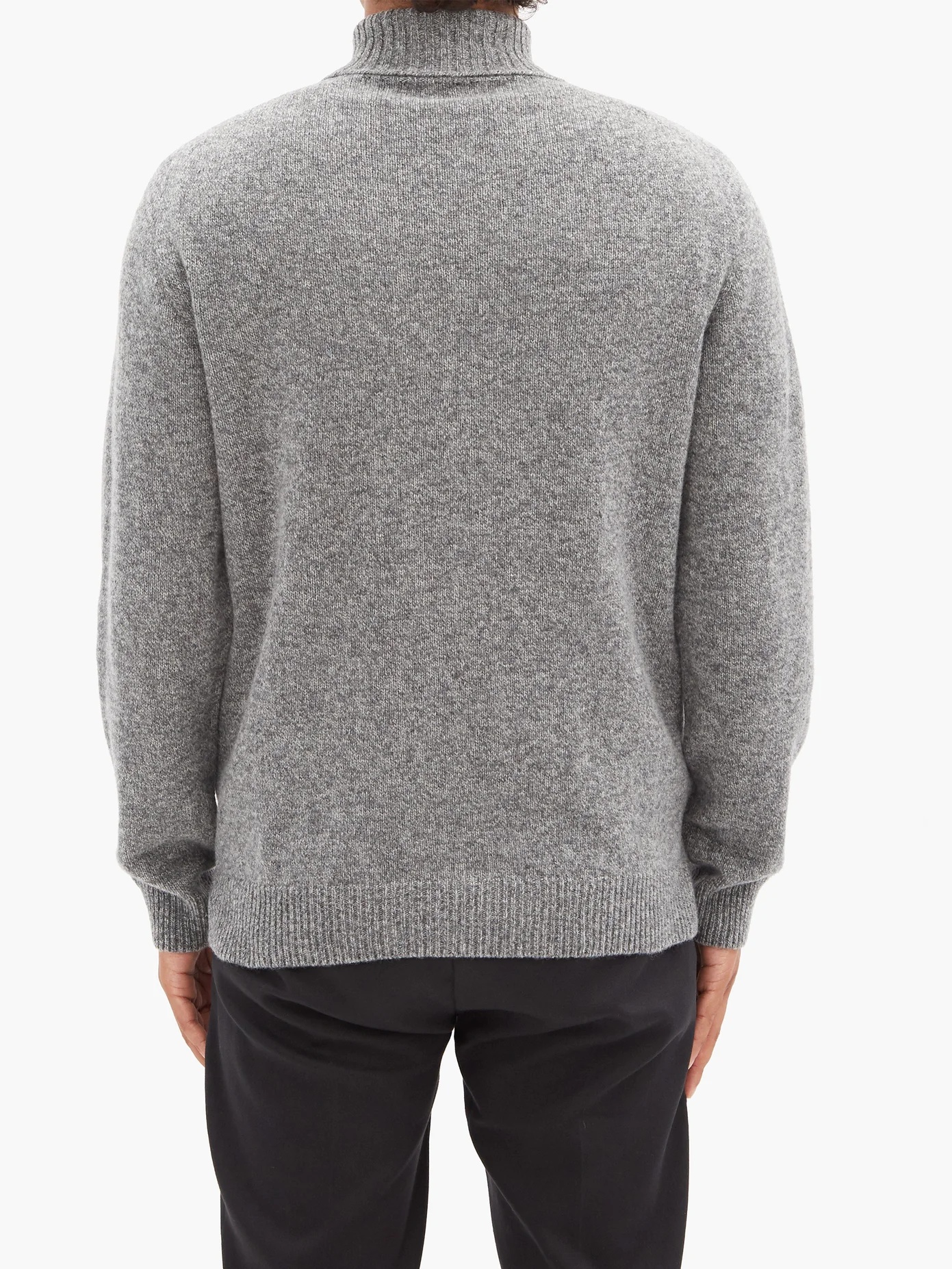 Roll-neck lambswool sweater - 5