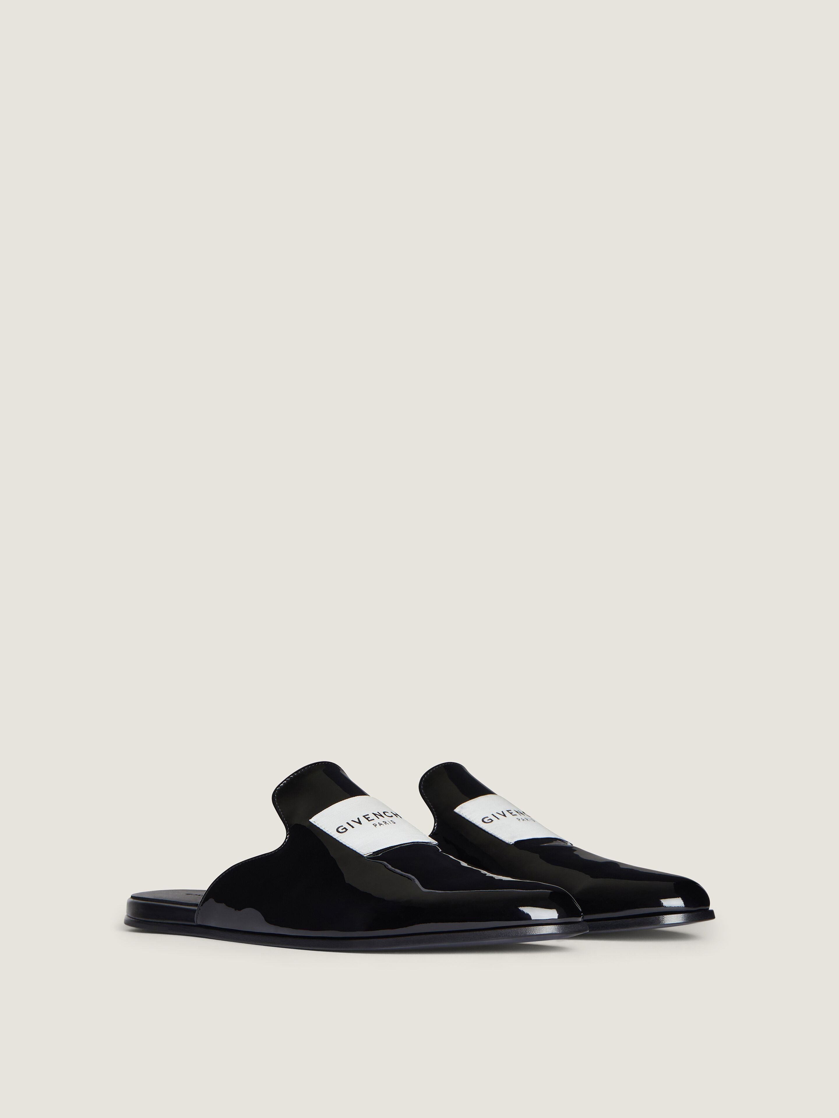 LABEL FLAT MULES IN PATENT LEATHER - 1