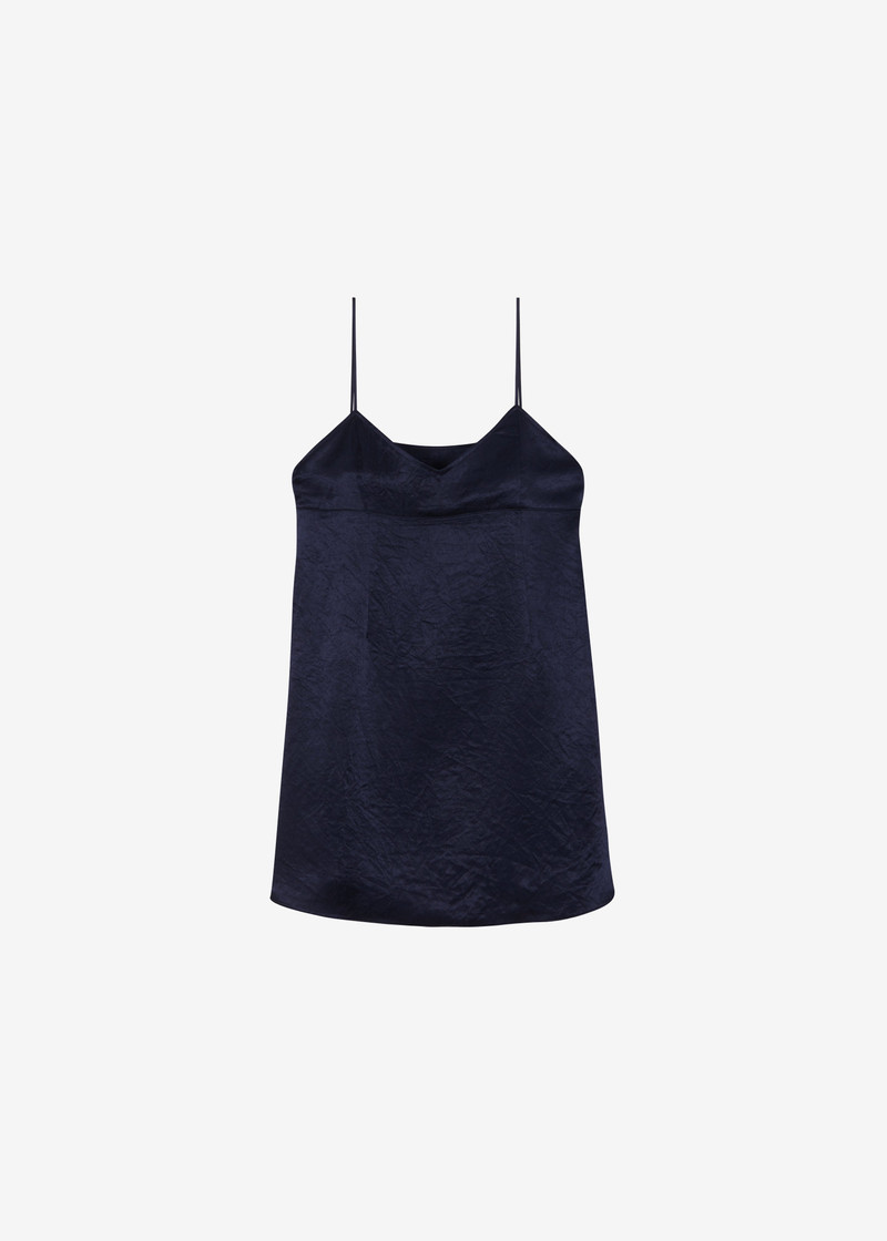 Elma Satin Mini Dress - Navy 1