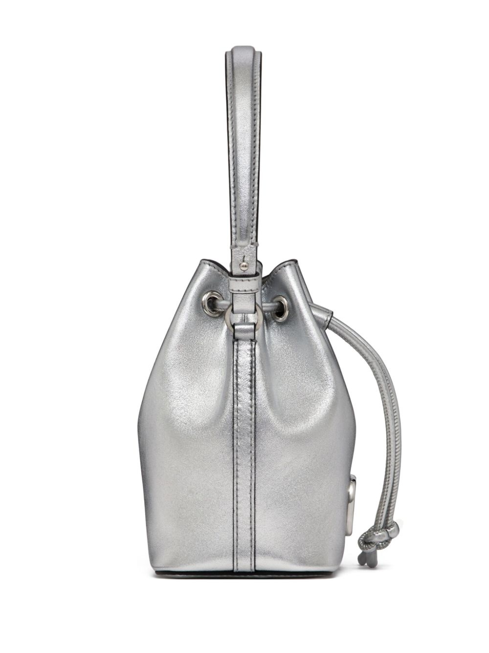 mini VLogo Signature metallic bucket bag - 4
