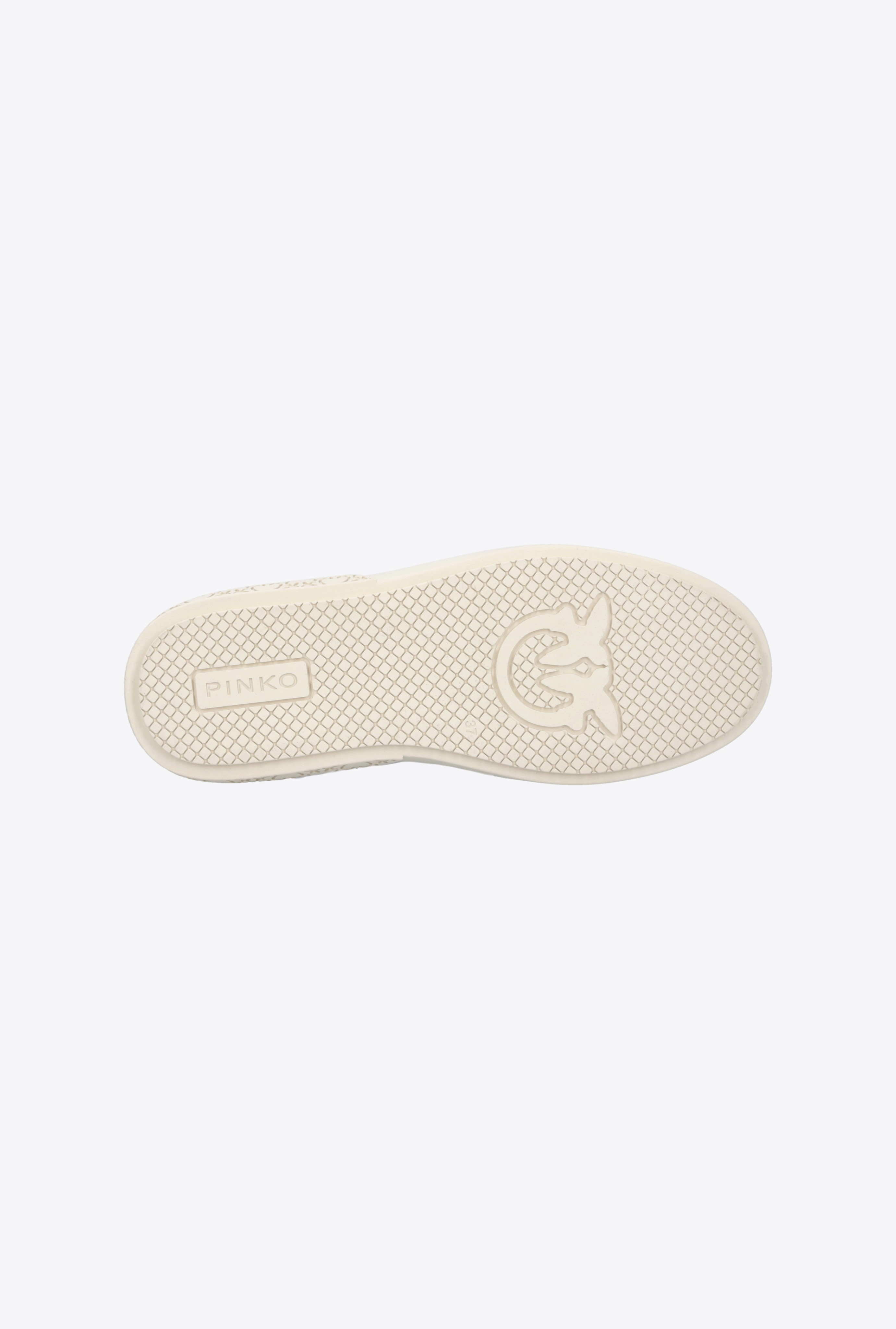 LEATHER SNEAKERS WITH LOVE BIRDS PLAQUE - 9
