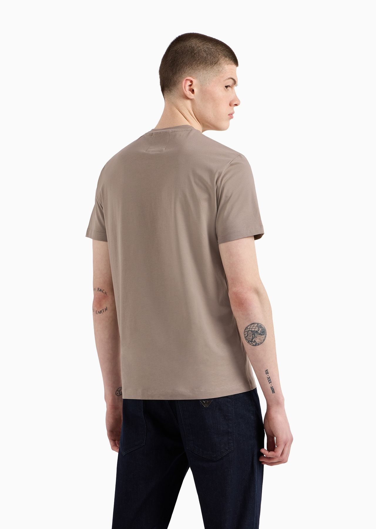Pima-jersey T-shirt with logo print - 3