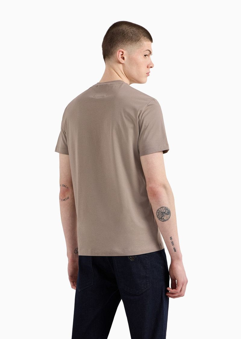 EMPORIO ARMANI Pima-jersey T-shirt with logo print outlook