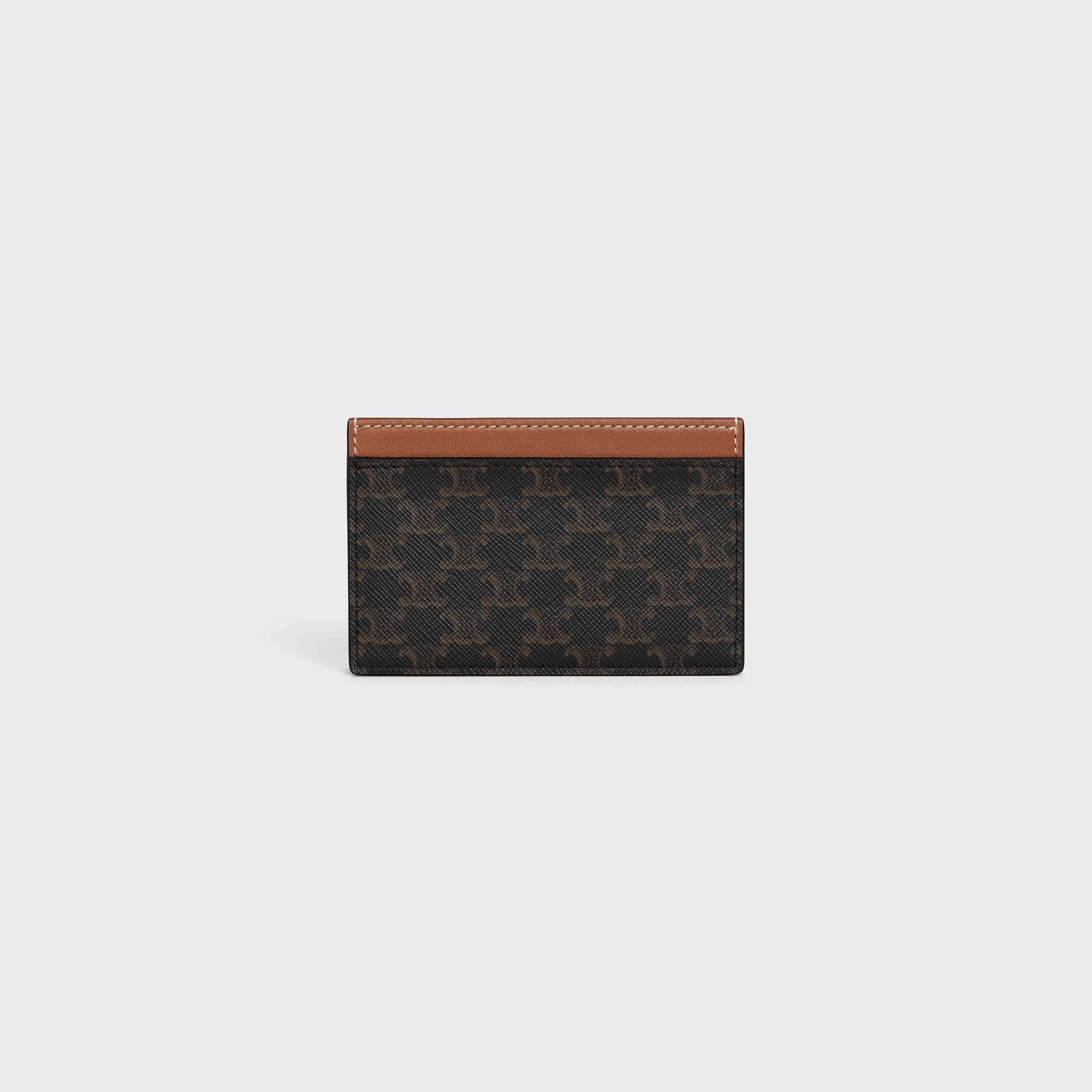 CELINE Card holder in Triomphe canvas with Celine Print