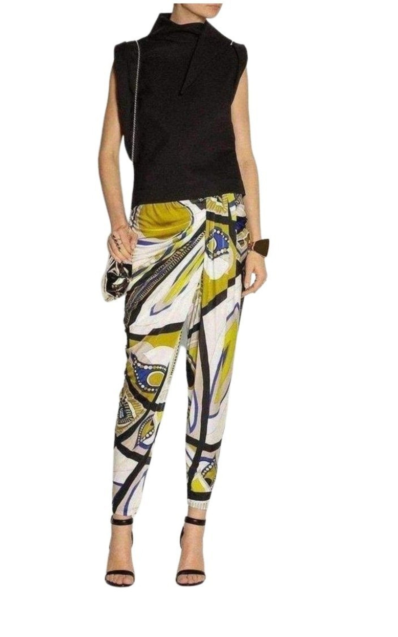 Printed Jersey Tapered Pants - 2