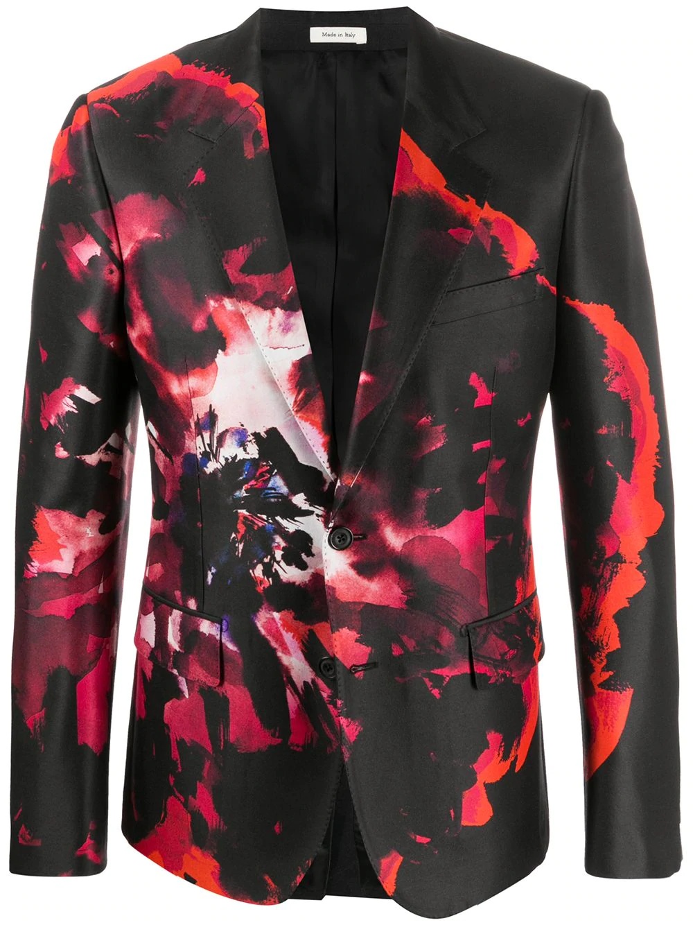 floral-print blazer jacket - 1