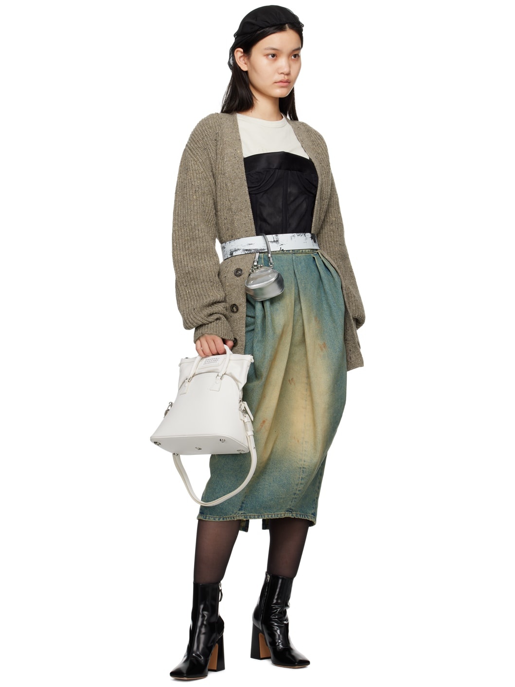 Brown Y-Neck Cardigan - 5