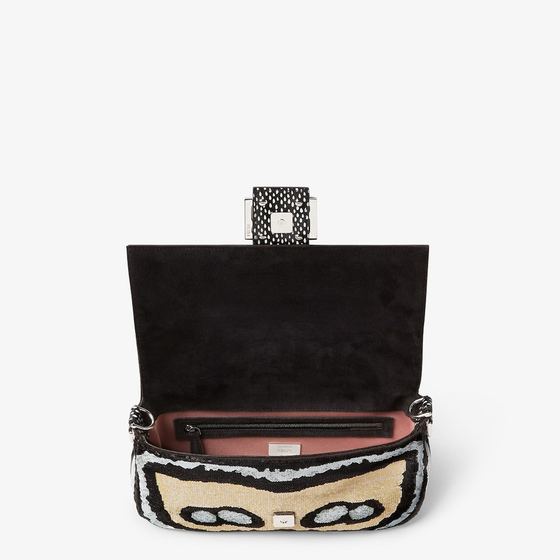 FENDI Baguette® Multicolor Night Butterfly sequin bag outlook