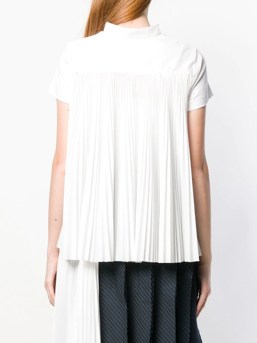 pleated back T-shirt - 4