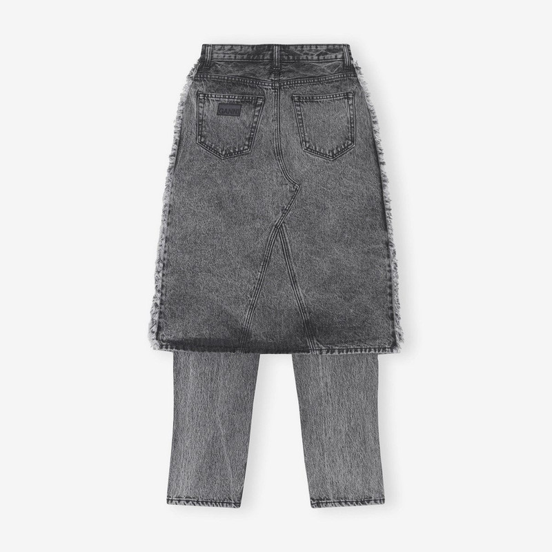 GANNI Snow Washed Denim Skirt Jeans outlook
