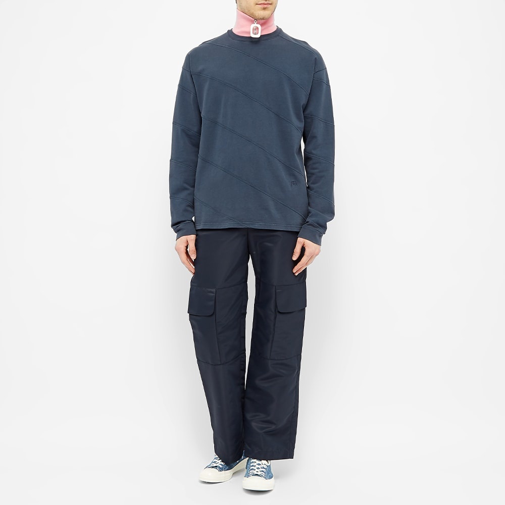 JW Anderson Long Sleeve Diagonal Panel Tee - 5