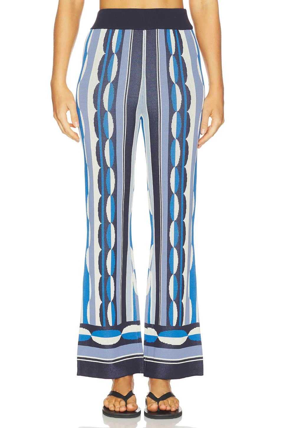 Marla Pant in BlueGeo Stripe Knit - 1