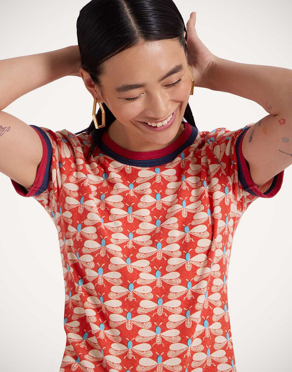 Itty Bitty Double Binding Ringer T-Shirt - 7