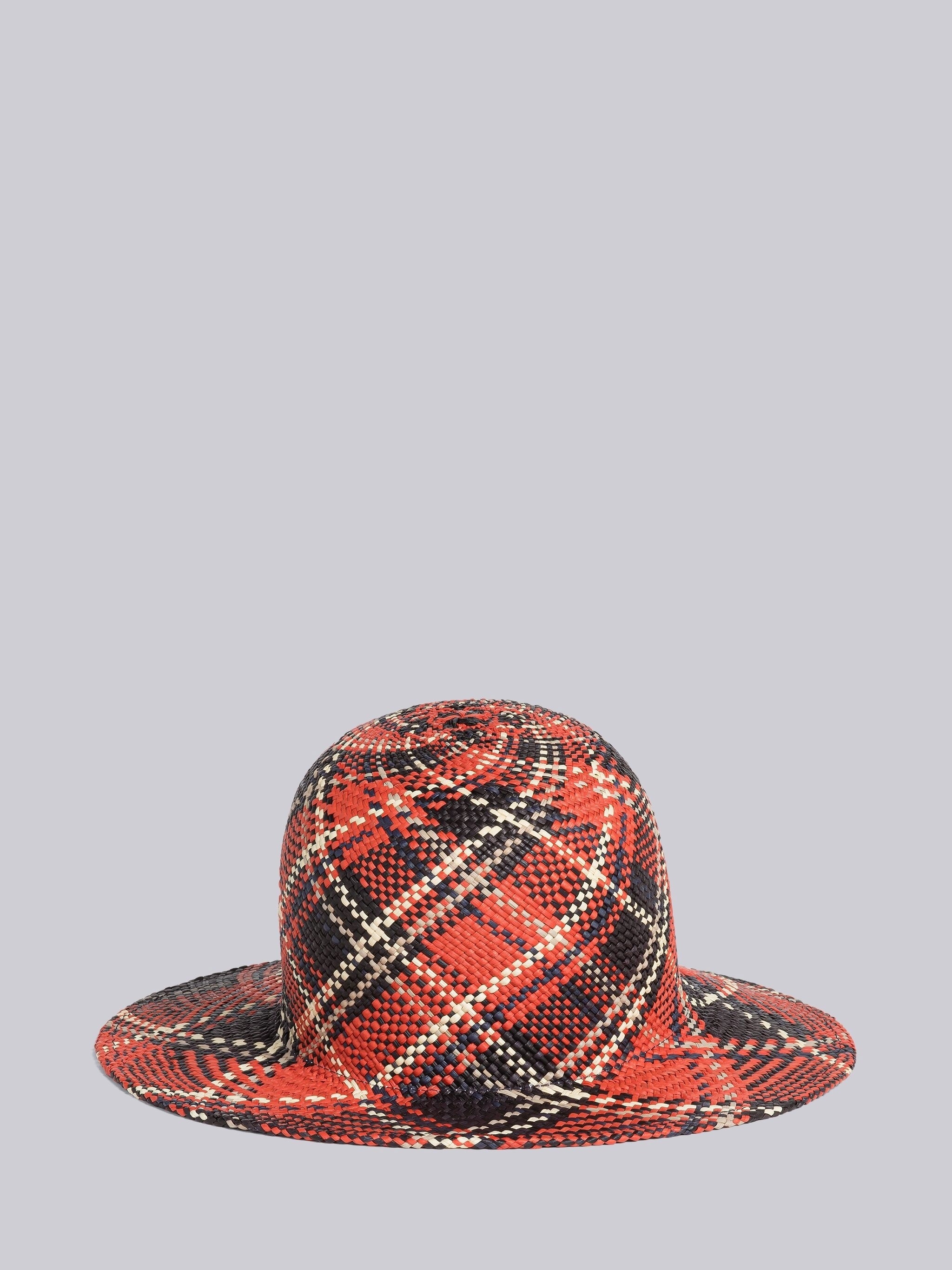 Straw Madras Sun Hat - 4