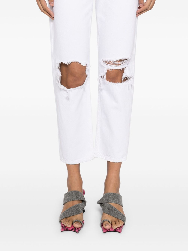 distressed straight-leg jeans 5