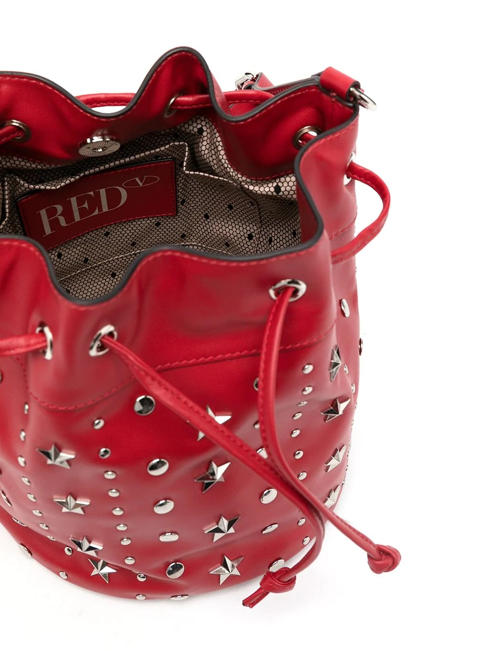 RED(V) stud-embellished bucket bag  - 5