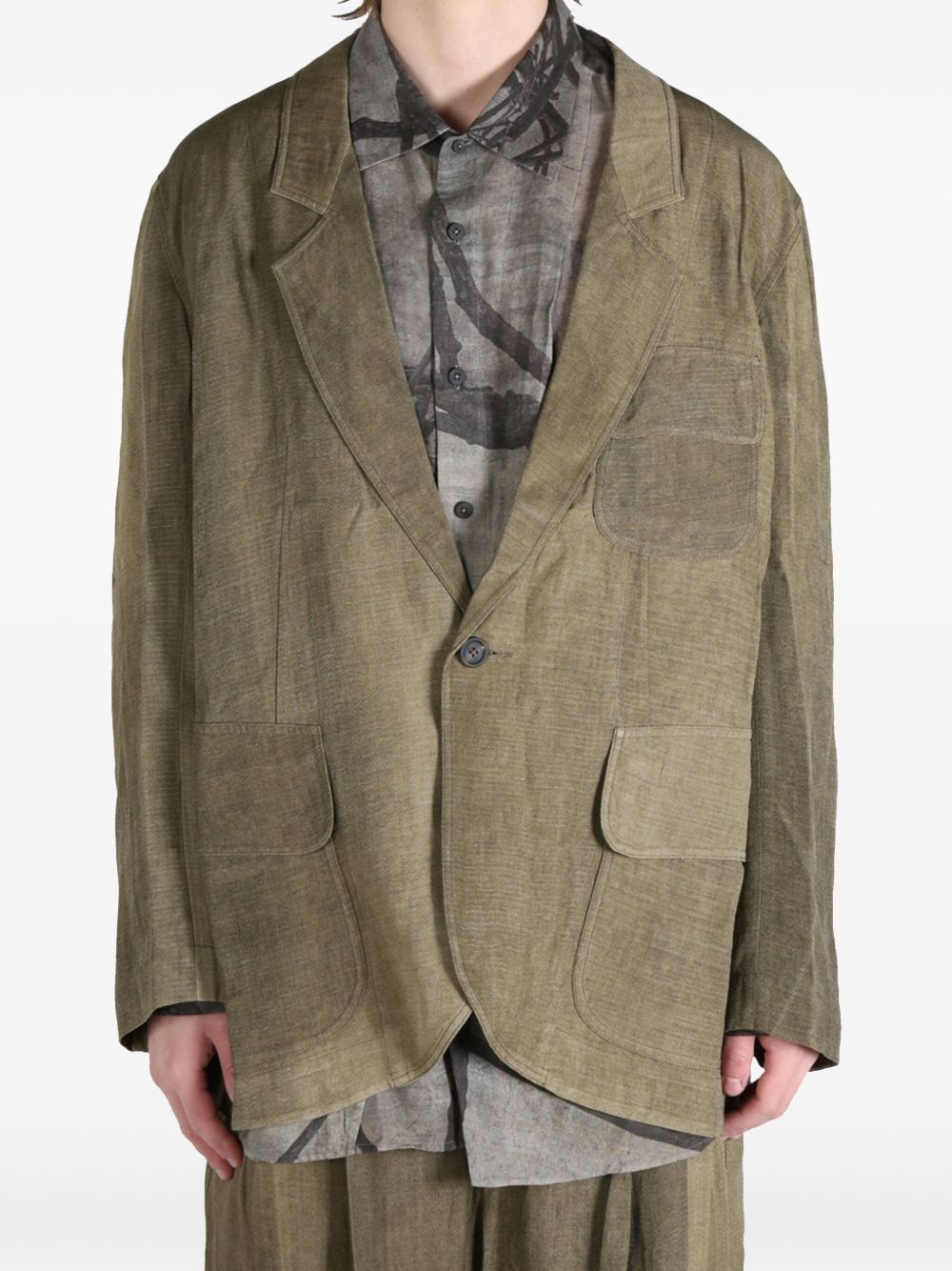 faded-effect blazer - 3