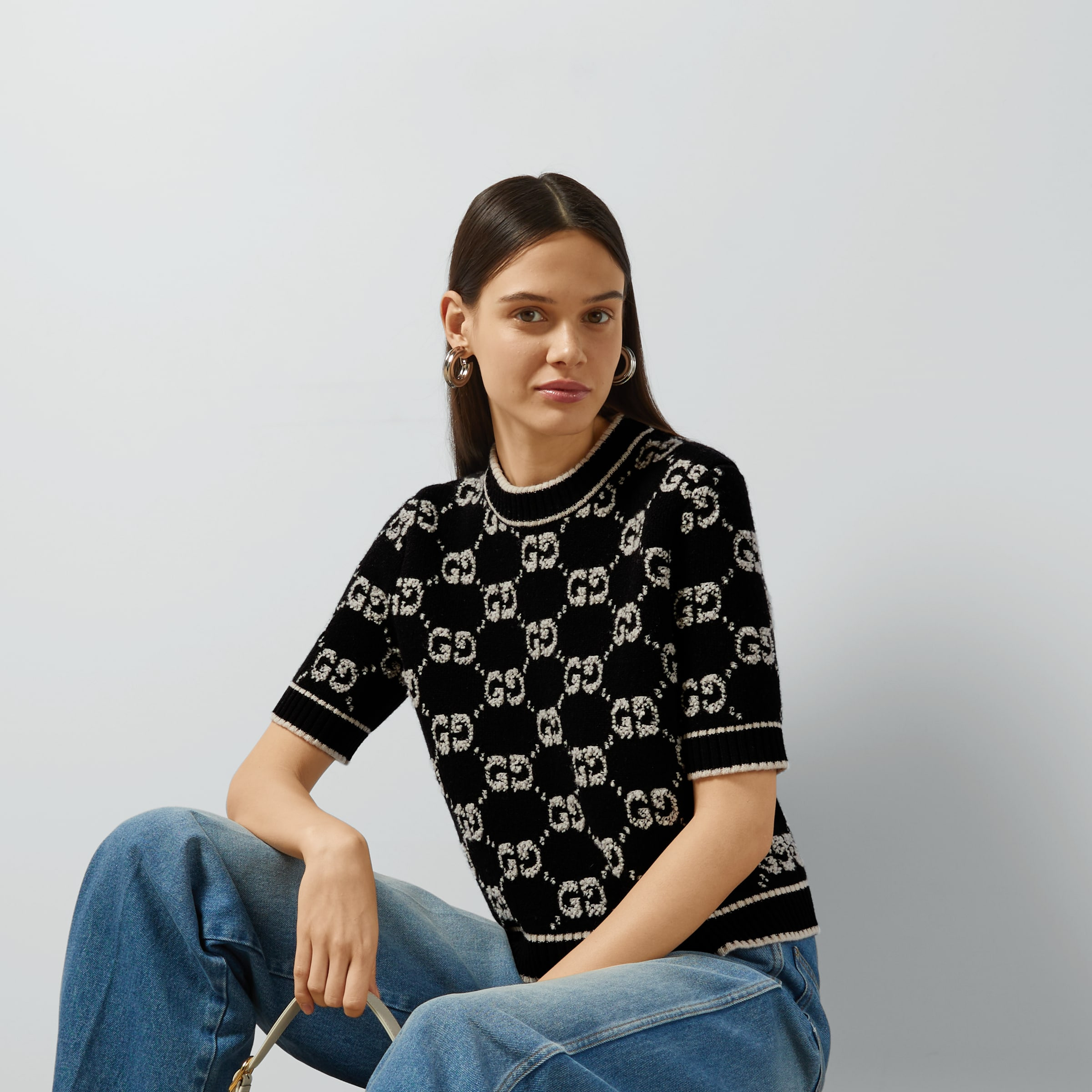GG wool bouclé jacquard top - 5