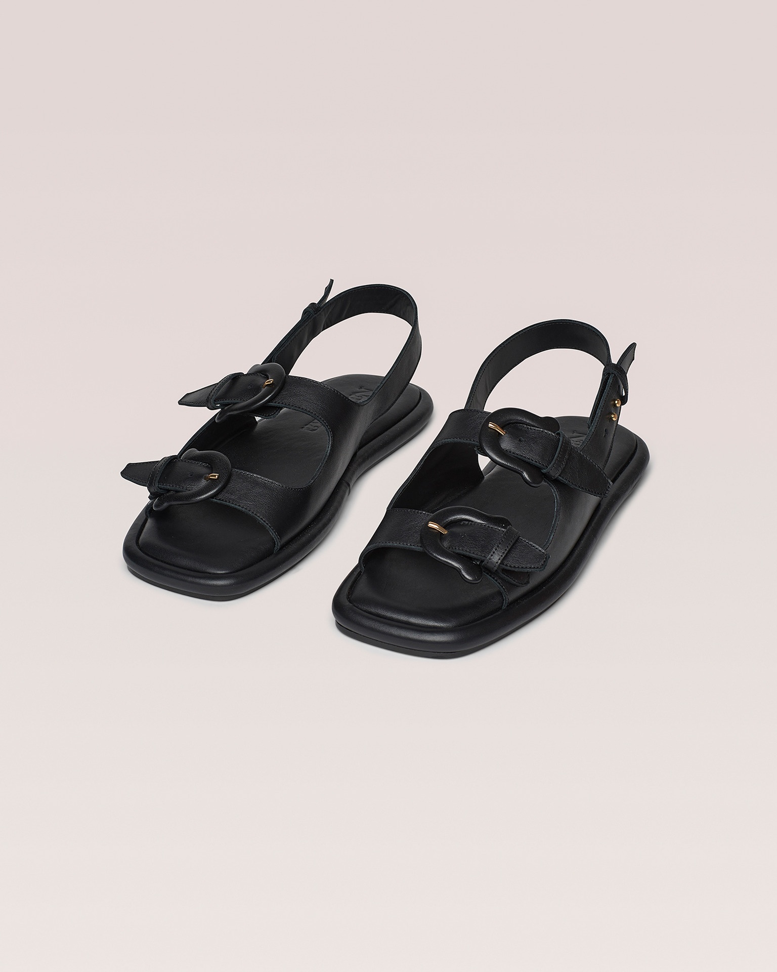 EKEMMA MENS - Suede slingback sandals - Black - 1