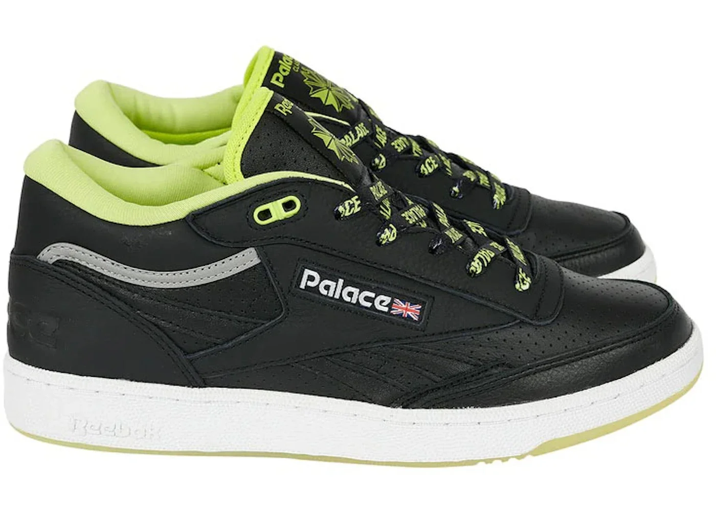 Reebok Club C 중간 II 복수 궁전 검정 산 황색 - 1