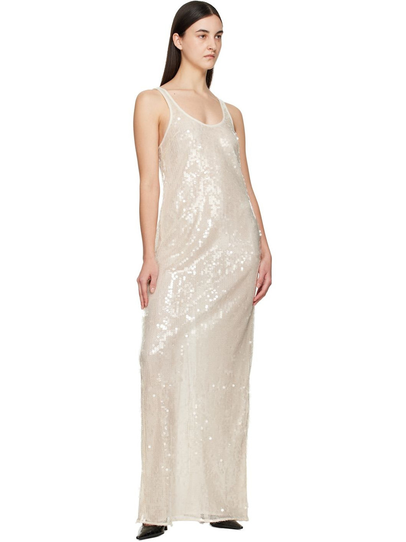 Stella McCartney Off-White Sequins Tank Maxi Dress outlook