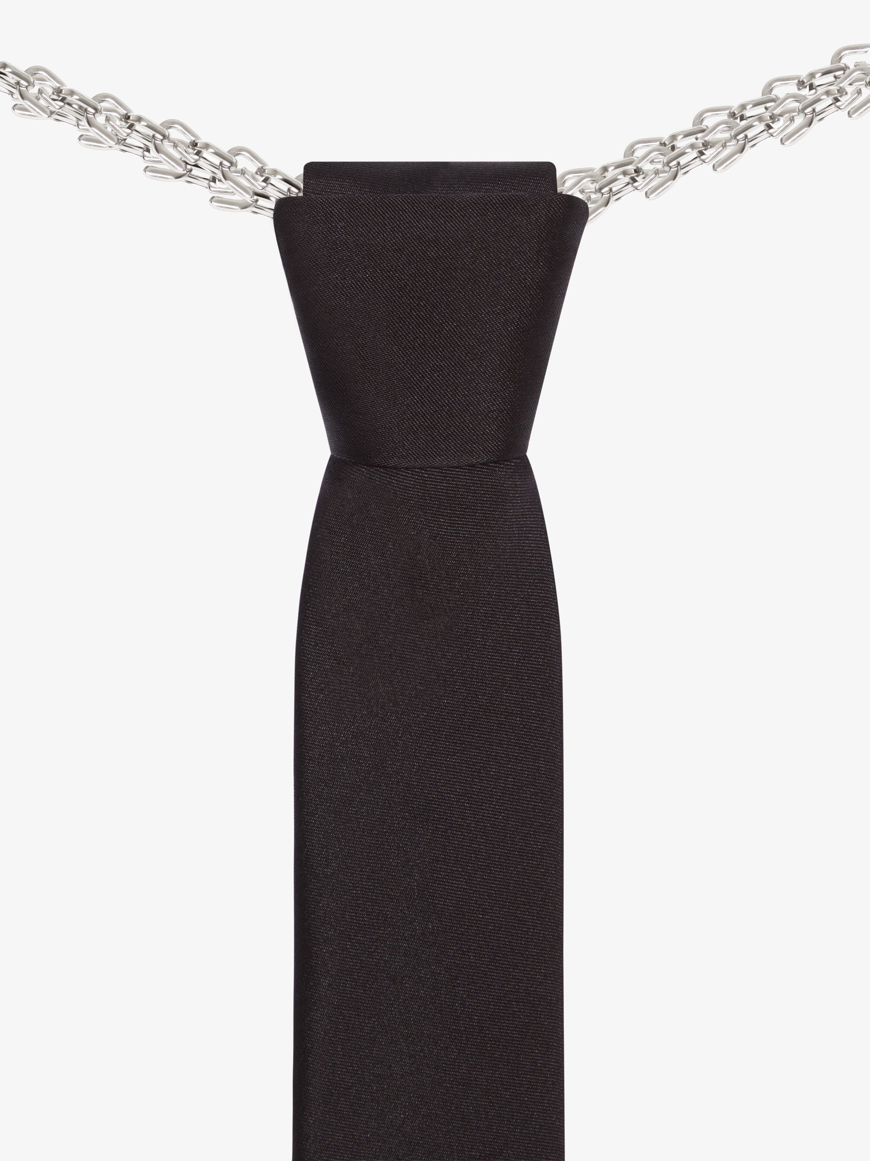TIE WITH CHAIN IN SILK - 2
