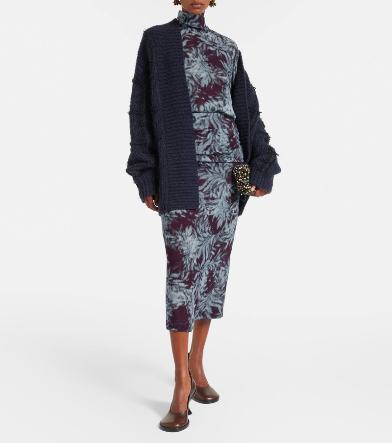 Dries Van Noten Printed chiffon midi skirt outlook