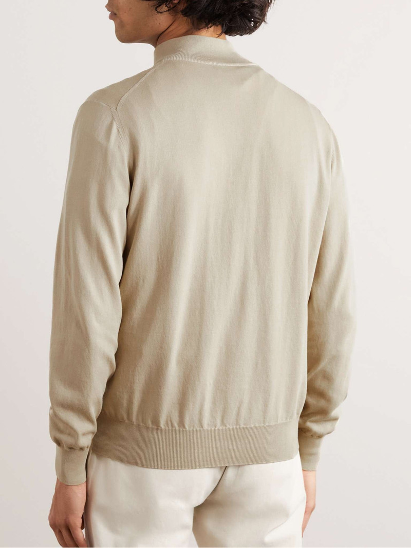 Slim-Fit Cotton Half-Zip Sweater 4