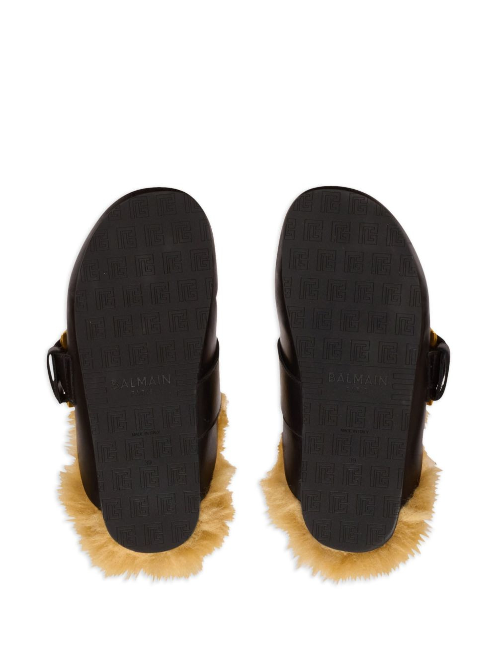 faux fur-lined mules - 5