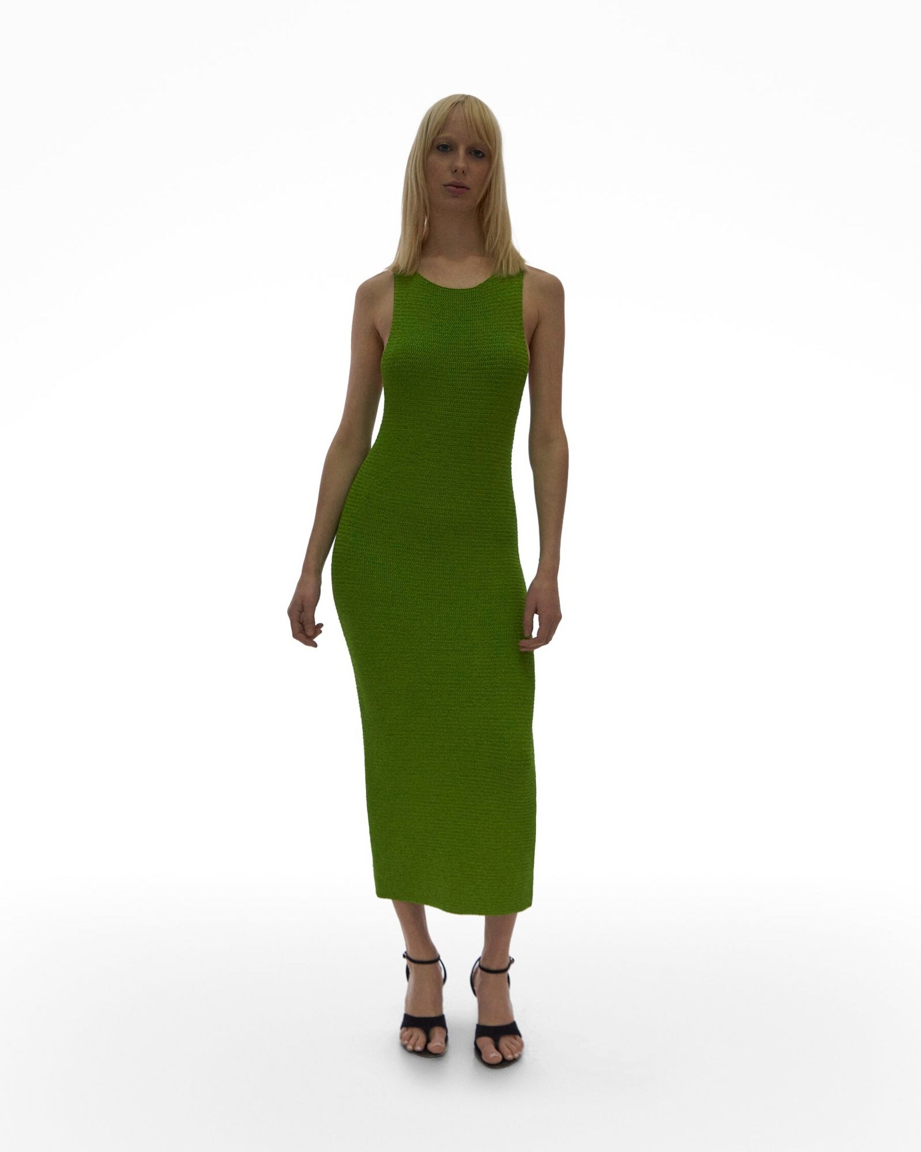 RIBBON KNIT TANK DRESS - 2