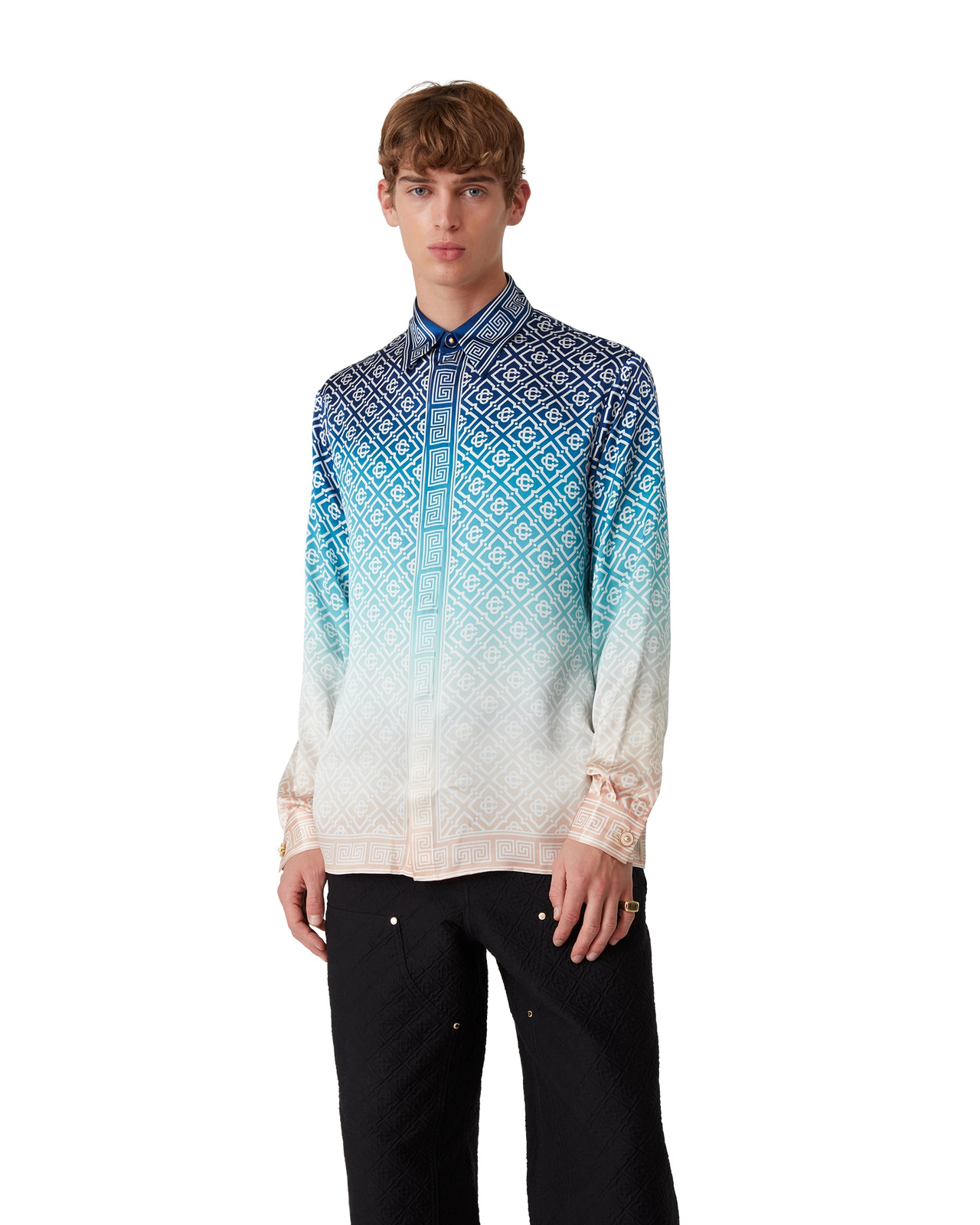 Jacquard Gradient Silk Shirt | Casablanca Paris - 4
