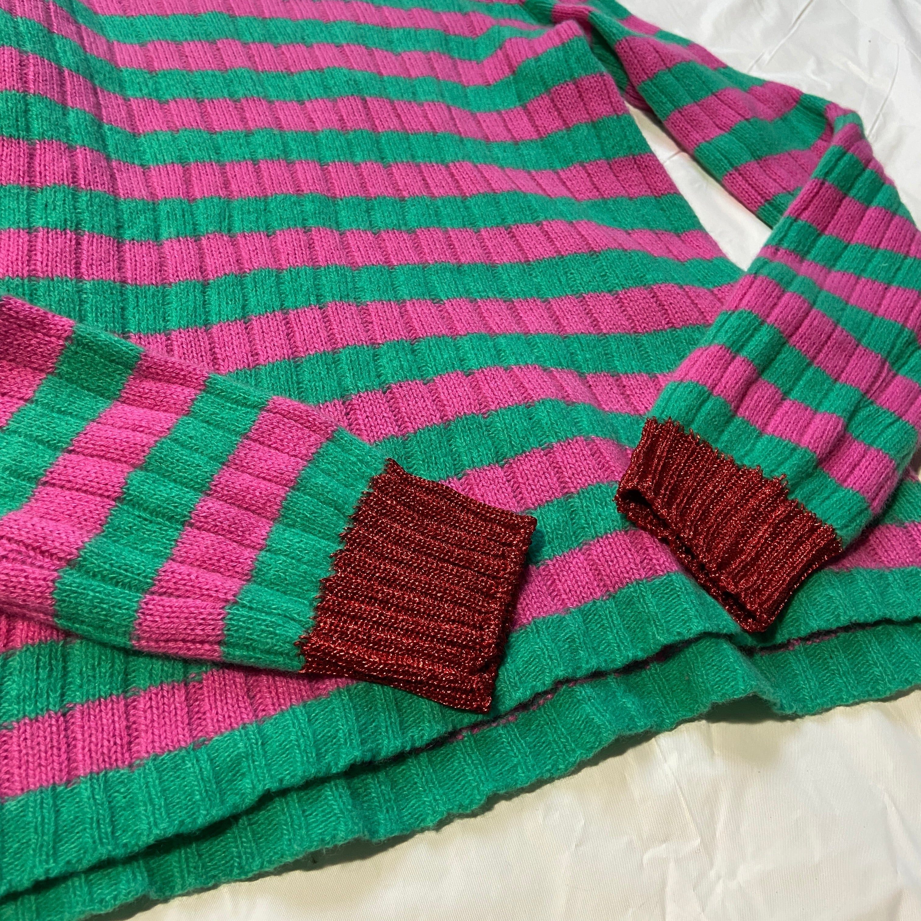 Gucci metalic wool knit crewneck sweater XL - 4