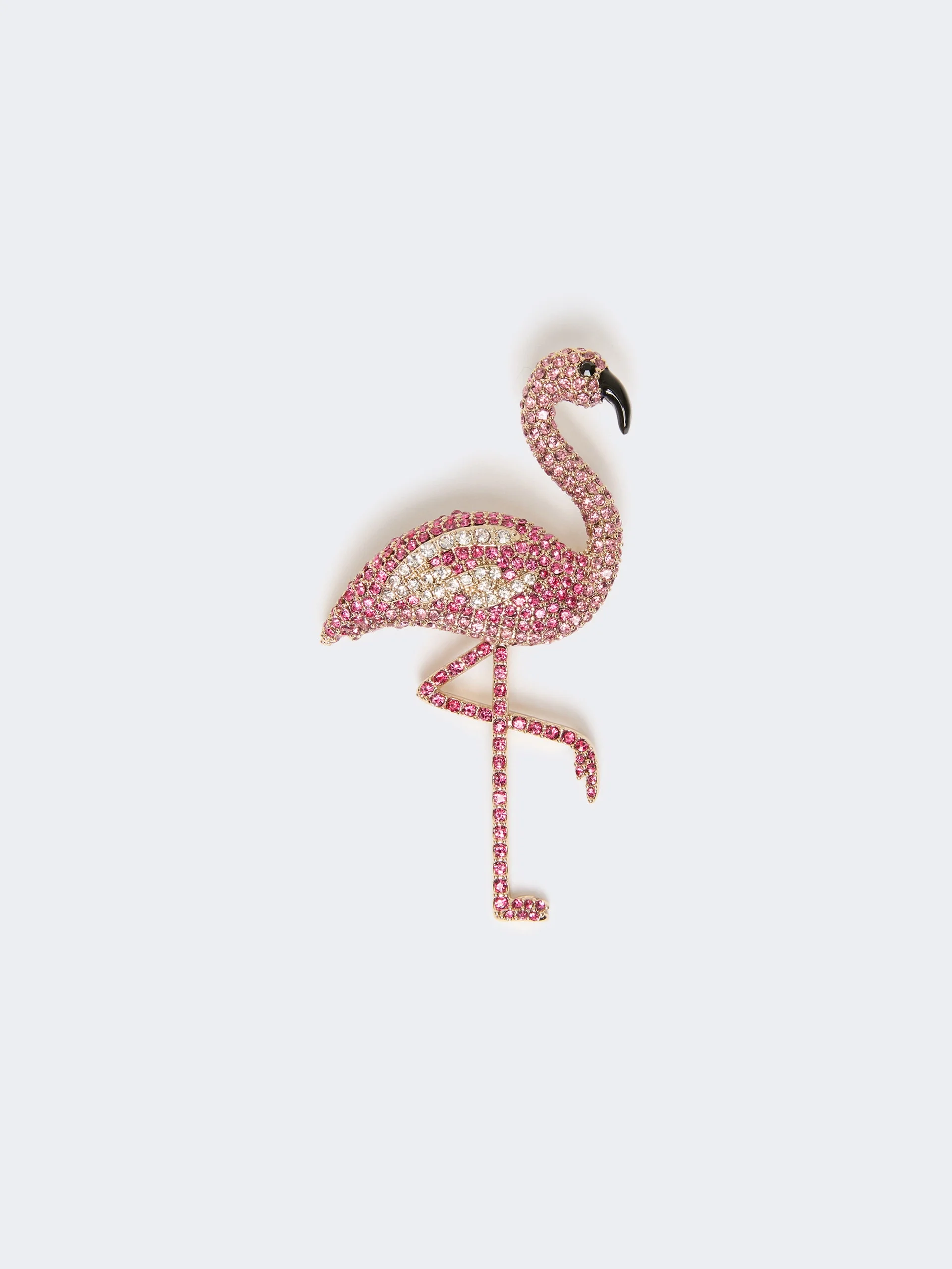 PERLE Metal brooch with rhinestones - ANTIQUE ROSE - 1