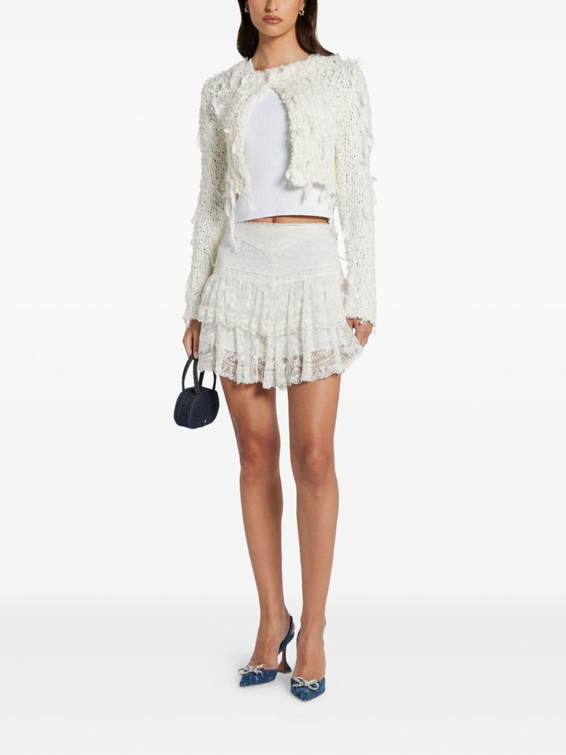 LoveShackFancy lace mini skirt outlook