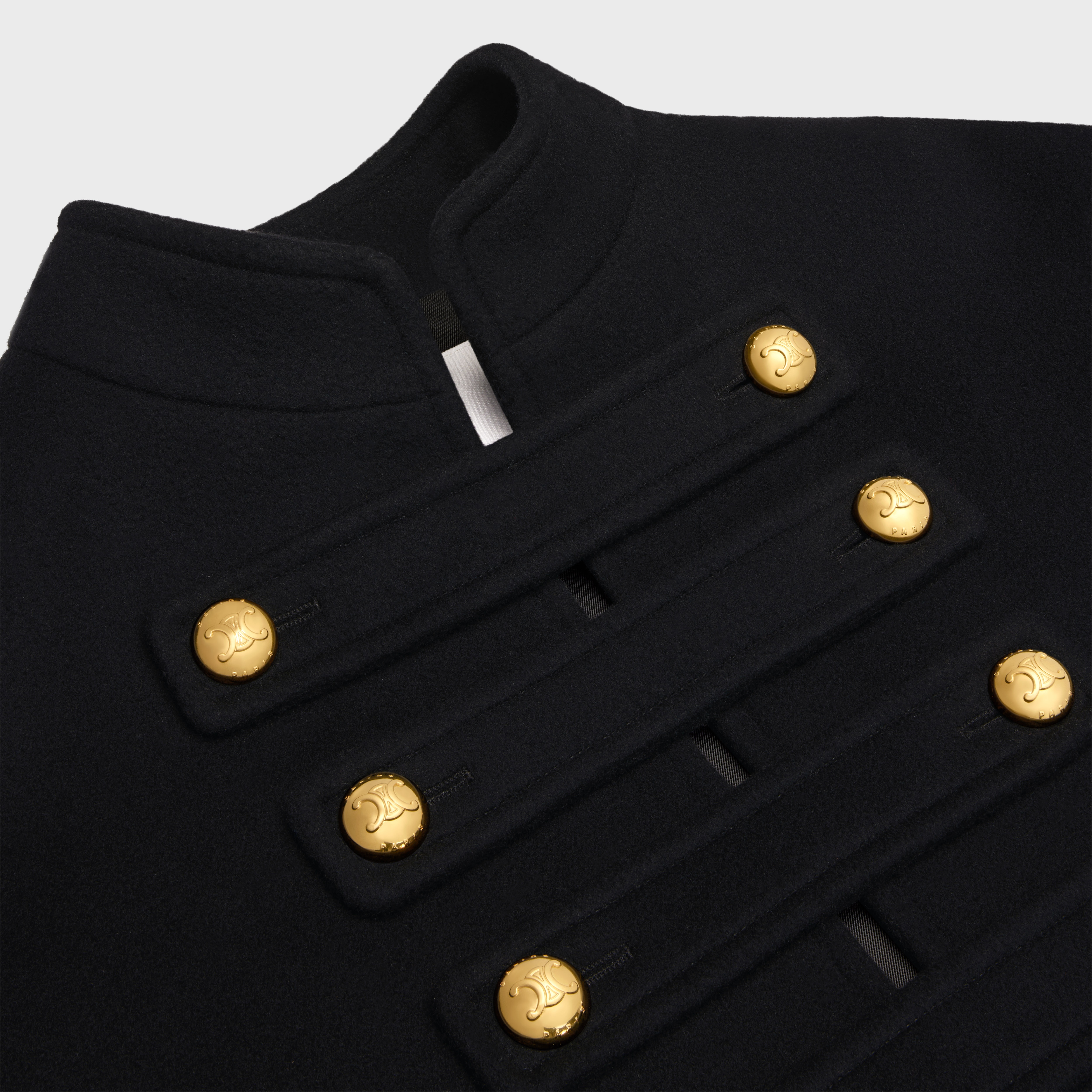 【CELINE】OFFICER CAPE IN WOOL AND CASHMERE CLOTH CELINE Officer cape in wool cloth and cashmere | 24s