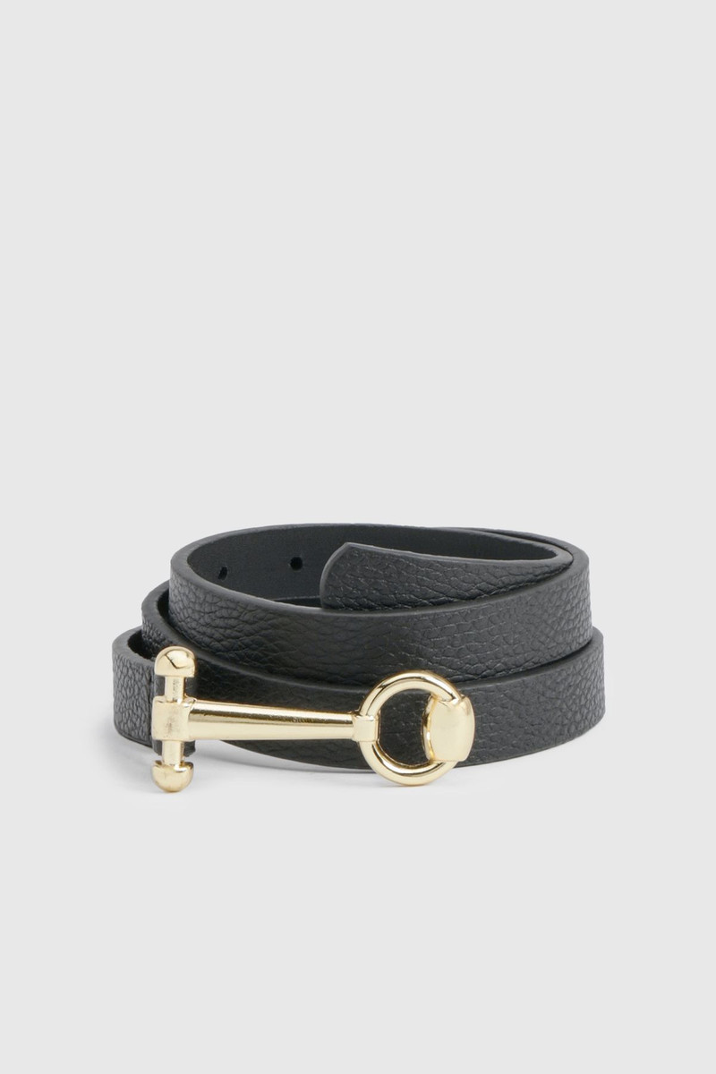 Snaffle Trim Leather Belt 3