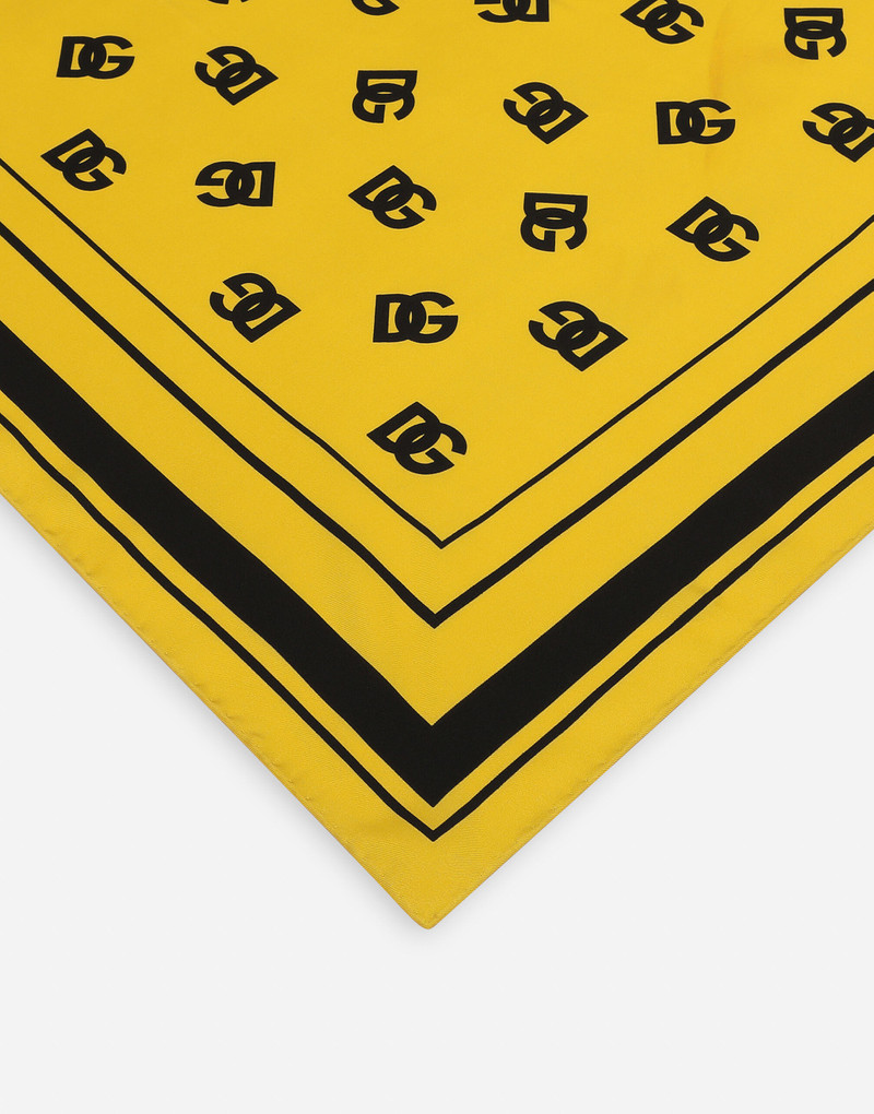 Dolce & Gabbana Twill scarf with all-over DG logo print (90 x 90) outlook