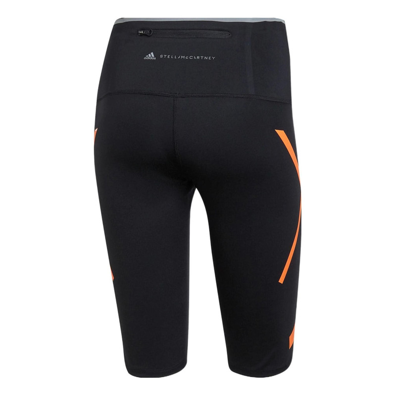 adidas (WMNS) adidas by Stella McCartney TruePace Short Running Tights 'Black Orange' HB6082 outlook